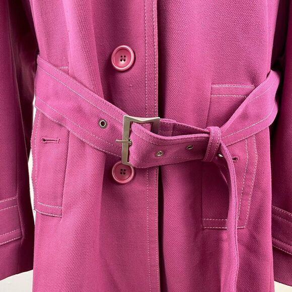 Style & Co Rose Colored Belted Overcoat Size XL EUC - Picture 3 of 8